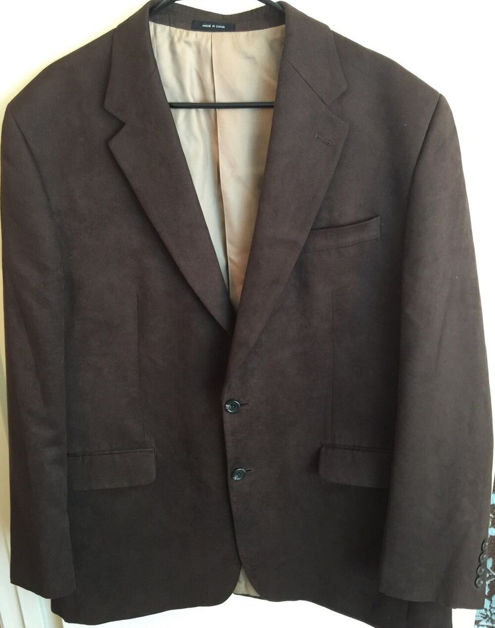 Ralph Lauren Mens Sport Coat Brown 44L 2 Button